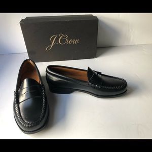 Brand New J. Crew Black Camden Loafers, Size 8.5.